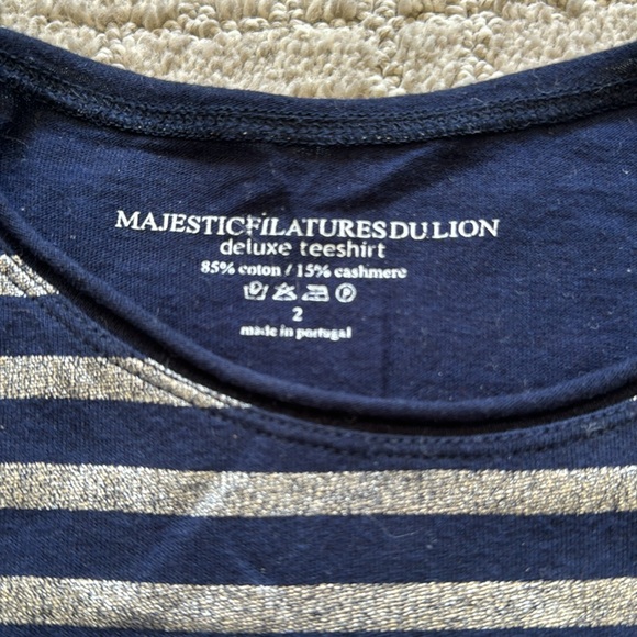 Majestic Filatures T shirt size 2 cashmere & cotton - Picture 3 of 6